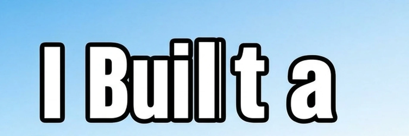Close-up of the words I Built a from a Nano Banana Pro thumbnail, where the l in Built has a doubled stroke and a gap before the t